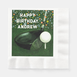 Serviette En Papier Anniversaire de golf