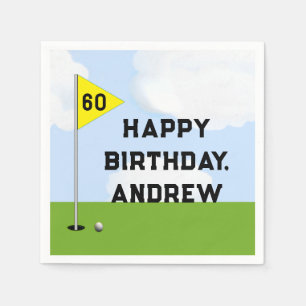 Serviette En Papier Anniversaire de golf