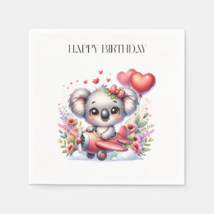 Serviette En Papier Anniversaire de Koala Volant