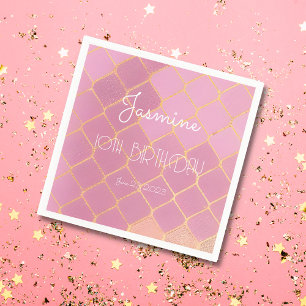 Serviette En Papier Anniversaire de la fille de la Parties scintillant