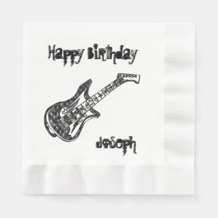 Serviette En Papier Anniversaire de la guitare électrique
