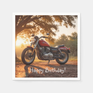 Serviette En Papier Anniversaire de la moto
