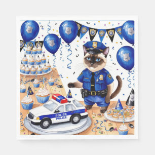 Serviette En Papier Anniversaire de la police
