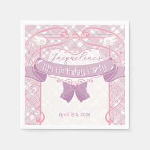 Serviette En Papier Anniversaire de la princesse Art Nouveau violet