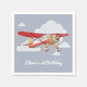 Serviette En Papier Anniversaire de l'avion vintage