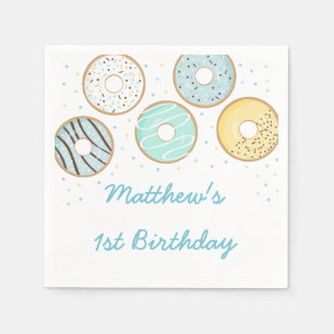 Serviette En Papier Anniversaire de l'Odonut bleu