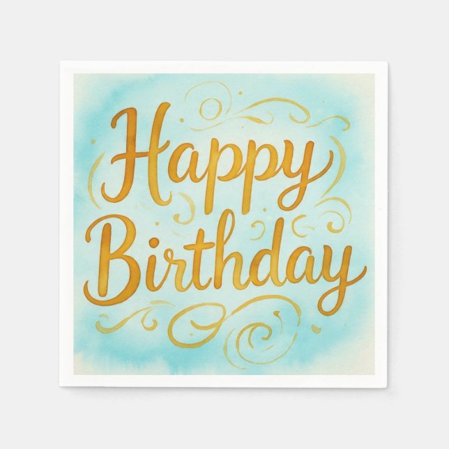 Serviette En Papier Anniversaire de Magickal (Devant)