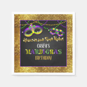Serviette En Papier Anniversaire de Mardi Gras