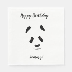 Serviette En Papier Anniversaire de Panda Custom