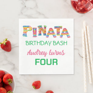 Serviette En Papier Anniversaire de Pinata Bash