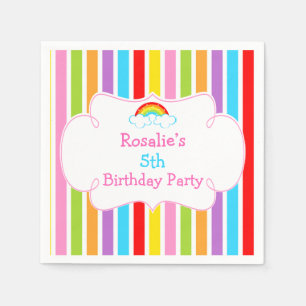 Serviette En Papier Anniversaire de Rainbow Party