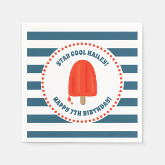Serviette En Papier Anniversaire de Red Popsicle