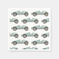Anniversaire de voiture de course bleue