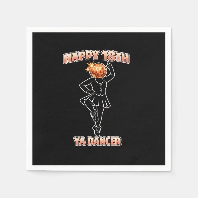 Serviette En Papier Anniversaire de Ya Dancer drôle écossais Écosse (Devant)