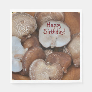 Serviette En Papier Anniversaire des champignons shiitake