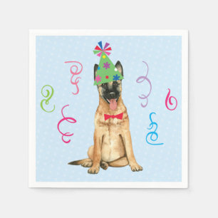 Serviette En Papier Anniversaire des Malinois