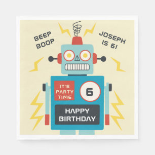 Serviette En Papier Anniversaire des robots de jouets