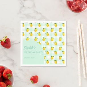 Serviette En Papier Anniversaire d'été Citron Agrumes