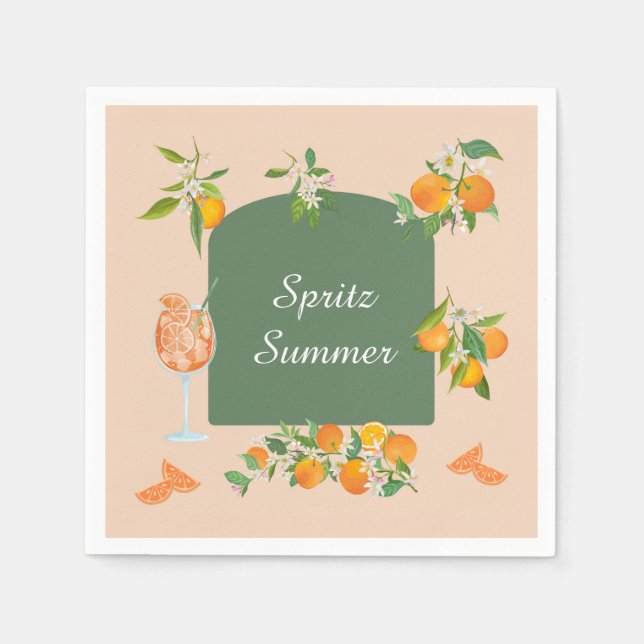 Serviette En Papier Anniversaire d'été Spritz (Devant)
