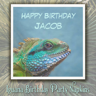 Serviette En Papier Anniversaire d'Iguana