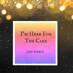 Serviette En Papier Anniversaire Drôle Dit Champagne Dessert