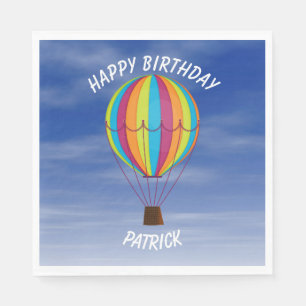 Serviette En Papier Anniversaire du ballon à air chaud