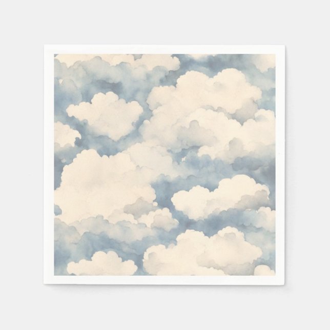 Serviette En Papier Anniversaire du ballon haut, haut et loin (Devant)