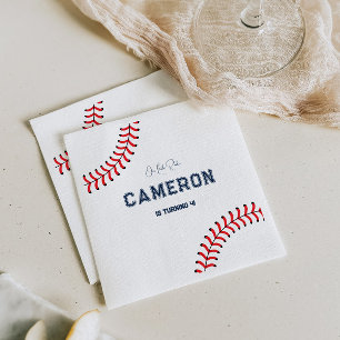 Serviette En Papier Anniversaire Du Baseball À Thème