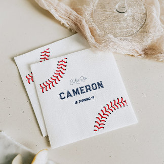 Serviette En Papier Anniversaire Du Baseball À Thème