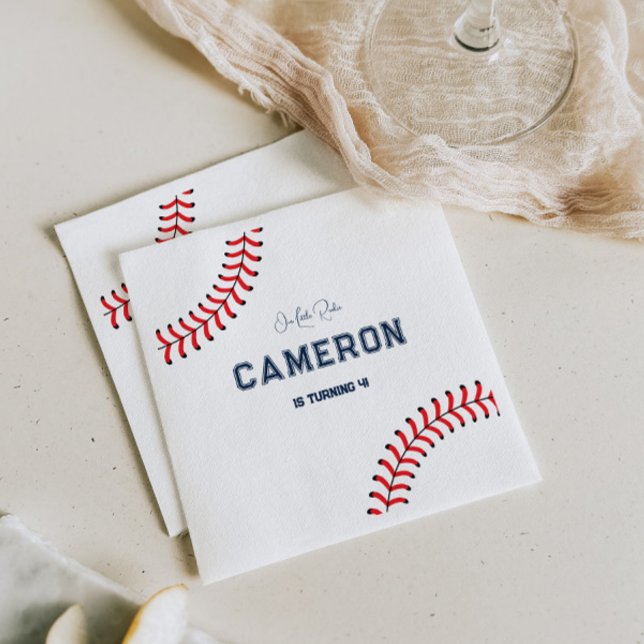 Serviette En Papier Anniversaire Du Baseball À Thème (Créateur téléchargé)