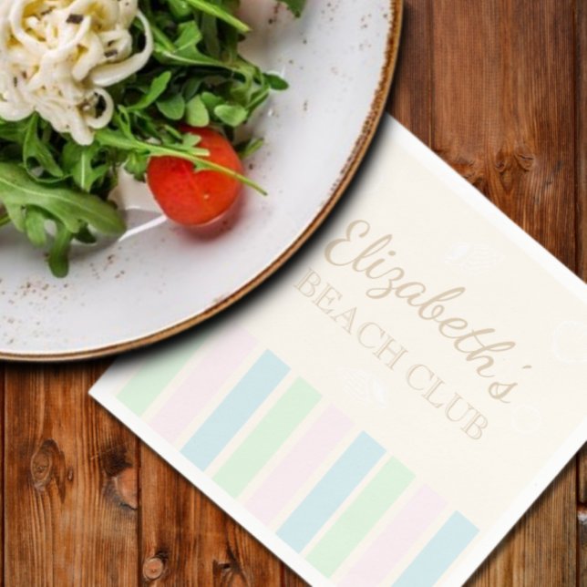 Serviette En Papier Anniversaire du Beach Club (Créateur téléchargé)