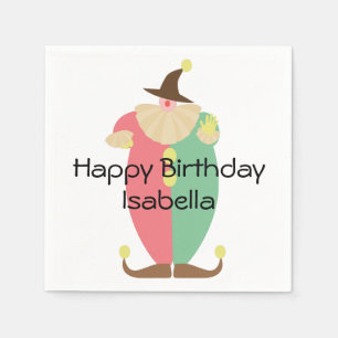 Serviette En Papier Anniversaire du cirque rétro