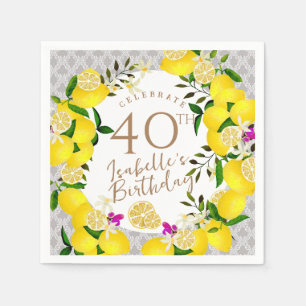 Serviette En Papier Anniversaire du citron