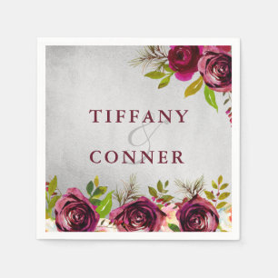 Serviette En Papier Anniversaire du Fiançailles Mariage en Bourgogne d