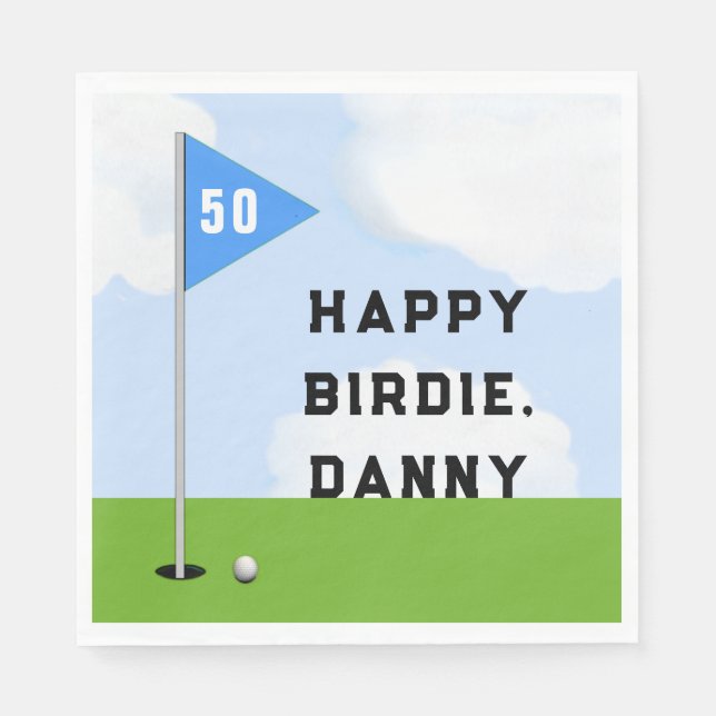 Serviette En Papier Anniversaire du golf (Devant)