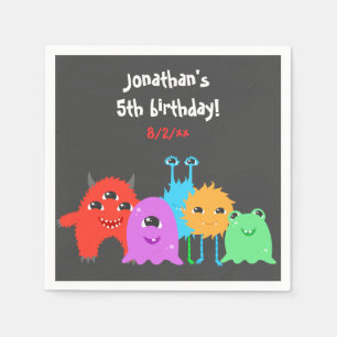 Serviette En Papier Anniversaire du mignon Monster
