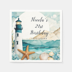 Serviette En Papier Anniversaire du phare nautique