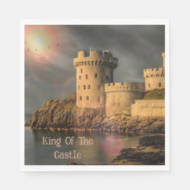 Serviette En Papier Anniversaire Du Roi Du Château (Devant)