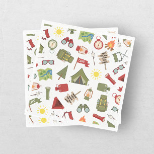 Serviette En Papier Anniversaire d'un garçon Happy Camper 
