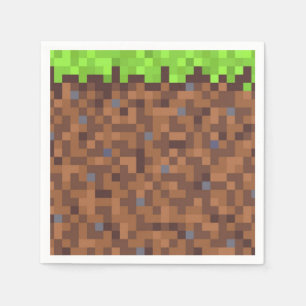 Serviette En Papier Anniversaire d'un joueur de gazon pixel