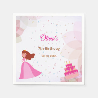 Serviette En Papier Anniversaire d'une élégante princesse Disney