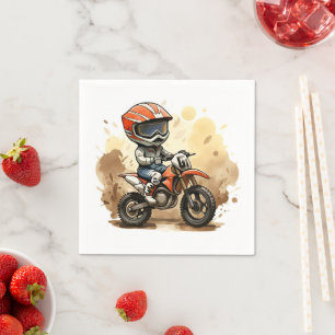 Serviette En Papier Anniversaire d'une moto tout terrain