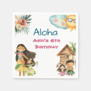 Serviette En Papier Anniversaire Enfants Aloha Luau 