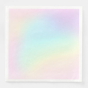 Serviette En Papier Anniversaire esthétique Pastel Rainbow
