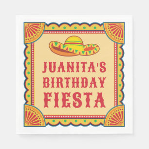 Serviette En Papier Anniversaire Fiesta Napkins