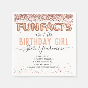 Serviette En Papier Anniversaire Fun Faits Balloon Texte Parties scint