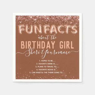 Serviette En Papier Anniversaire Fun Faits Balloon Texte Parties scint