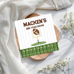 Serviette En Papier Anniversaire garçon deuxième année de football
