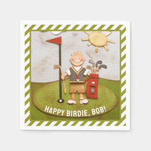 Serviette En Papier anniversaire golf-orienté