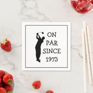 Serviette En Papier Anniversaire Golfer Funny 50e heureux papa Par